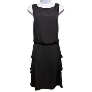 NWT Banana Republic Cocktail Dress Womens 14 Boat Neck Tiered Professional